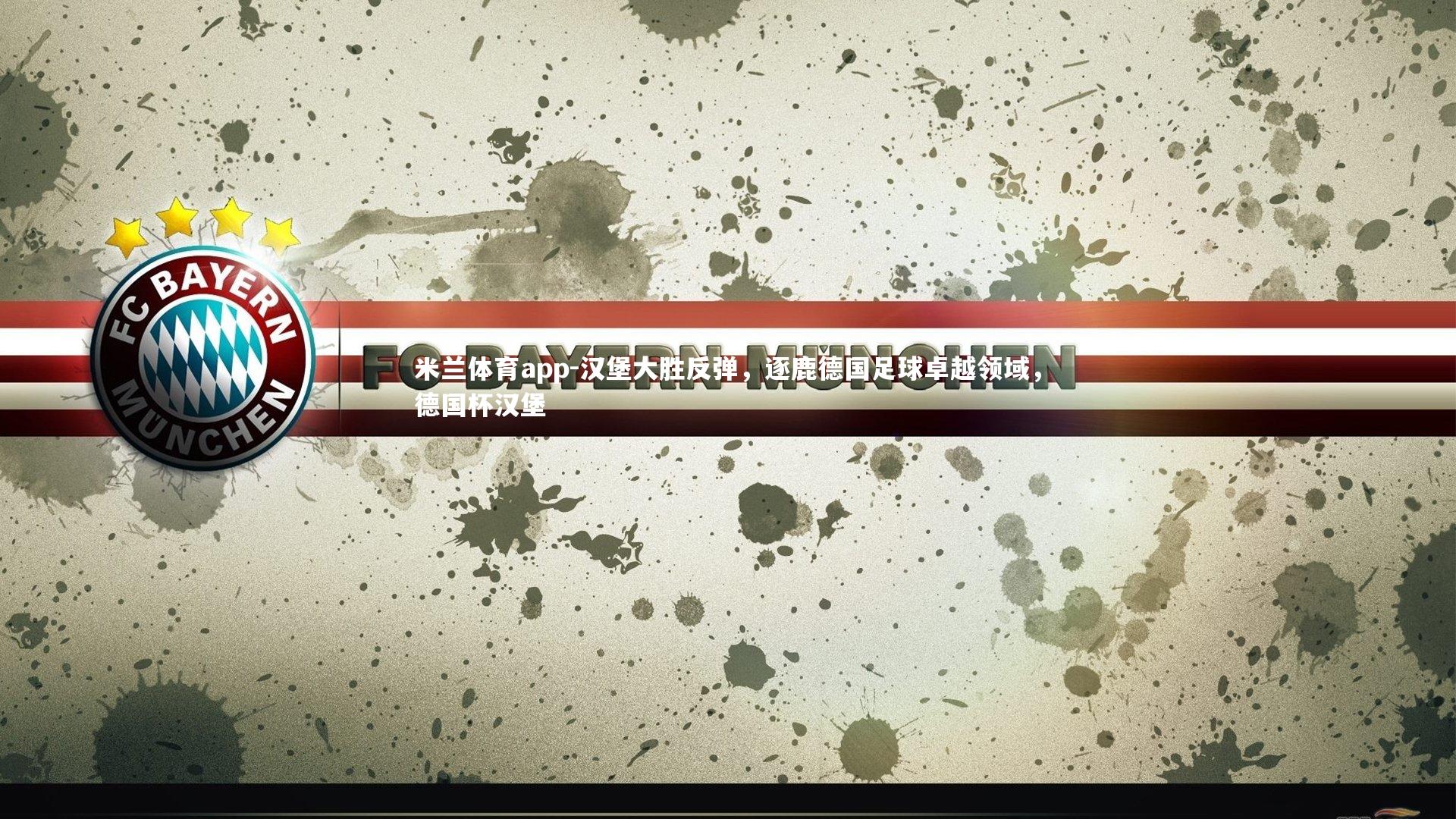 汉堡大胜反弹，逐鹿德国足球卓越领域，德国杯汉堡